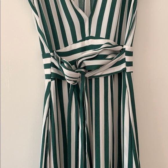 Ava Green and White Midi Dress - Picture 4 of 6